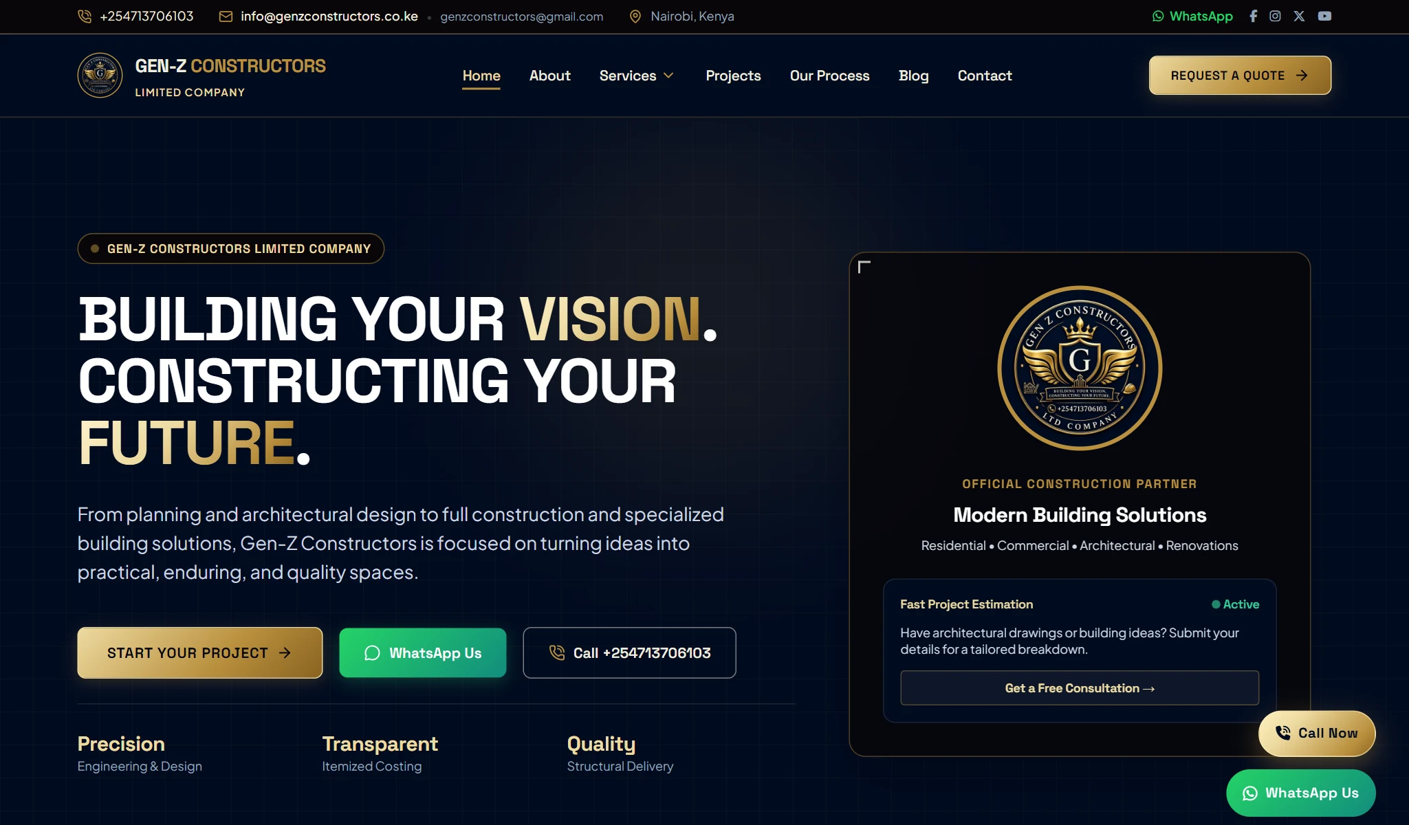 Gen-Z Constructors Limited - Engineering & Modern Construction Company