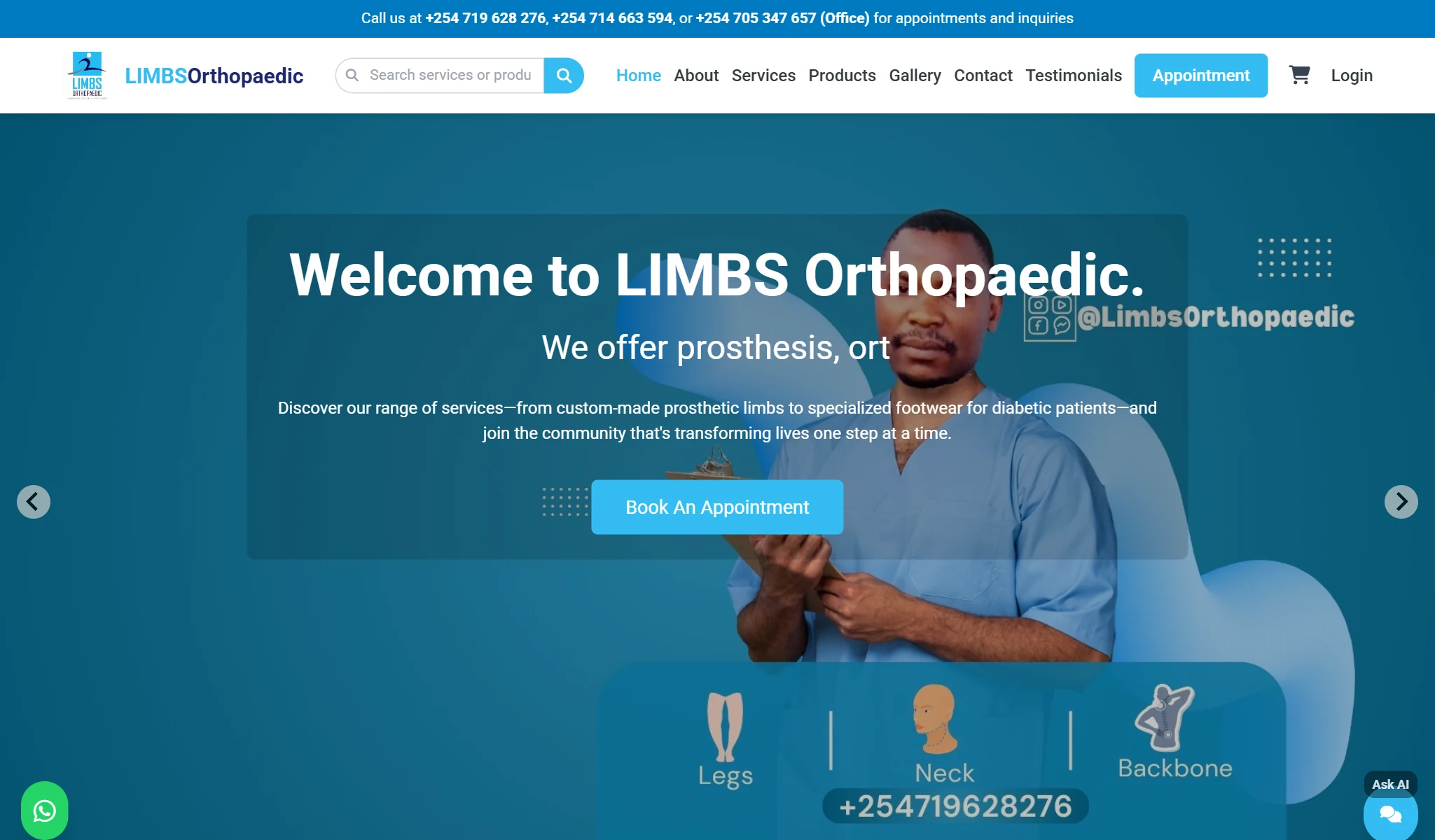 LIMBS Orthopaedic - Clinical Care & Mobility Portal