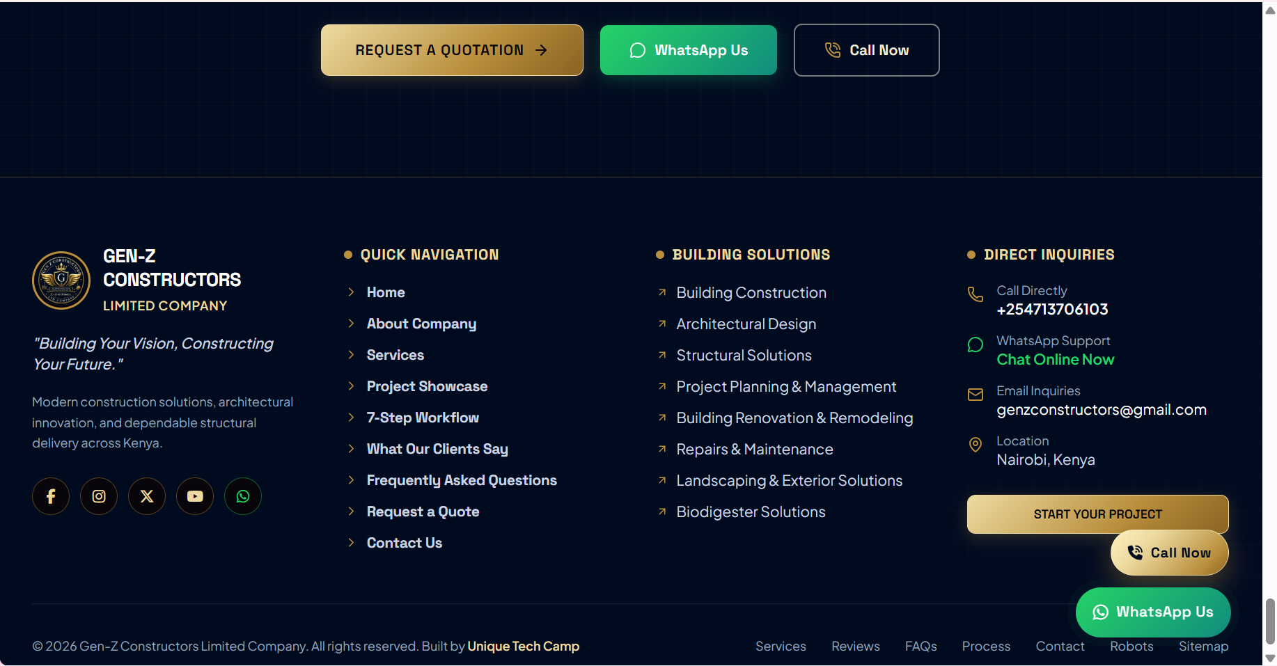 Gen-Z Constructors Limited - Engineering & Modern Construction Company